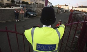 PC Marc Griffin patrols the Close Hill estate in Redruth, Cornwall
